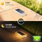 Lacasa Solar Deck Lights 4 Pack, 2 Color in 1 Driveway Lights Outdoor - Image 4