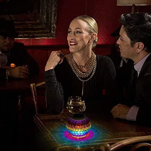 yuans Solar Table Light, Solar Mosaic Lights Color Changing Solar Glass Ball Garden Lights Waterproof Solar Night Lights Table Lamps (F) - Image 2
