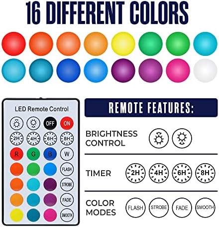 Houseables Solar Pool Balls, Solar Ball, Floating Lights, Pool Lights That Float, Floating Light Up Ball, Glow in the Dark Lanterns, Decorations, Christmas, Outdoor, 4 PK, 13”, RGB LED Changing Colors - Image 2
