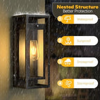 Dusk to Dawn Outdoor Wall Light 15in Waterproof Large Porch Sconce - Image 5