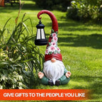 Large Zen Garden Gnomes Statue with Solar Light, 13.19 Inch Outdoor Decor - Image 2