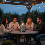 Relaxdays Smokeless Tabletop Fireplace, Stainless Steel, 25 x 22.5 x 22.5 cm, Removable Ash Tray, Camping, Silver - Image 2