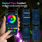 BBG Outdoor String Lights 100FT（2 * 50FT）- RGBW Color Changing String Lights for Outside with APP & Remote Control, Dimmable Patio Lights Outdoor Waterproof, Music Sync, Shatterproof, Linkable, Timer - Image 3