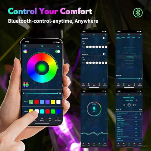 BBG Outdoor String Lights 100FT（2 * 50FT）- RGBW Color Changing String Lights for Outside with APP & Remote Control, Dimmable Patio Lights Outdoor Waterproof, Music Sync, Shatterproof, Linkable, Timer - Image 3