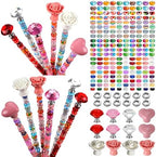 Tigeen 236 Pcs Garden Stake DIY Fairy Wand Plant Stake, Ceramic Rose Heart by Tigeen