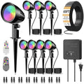 RGBW Low Voltage Landscape Lighting Kit, Outdoor Spotlight 8Pack by SOROP