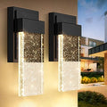 BesLowe Outdoor Wall Light Fixtures with Crystal Bubble Glass, 10W 3000K by BringYourBrightFuture