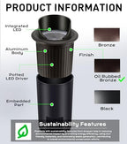 CLOUDY BAY [6 Pack] 9W Well Lights Landscape LED In Ground Outdoor,Shielded Top,Low Voltage 12-24V AC/DC,Waterproof Aluminum Uplights,2700K/3000K/3500K/4000K/5000K,Transformer Excluded - Image 2