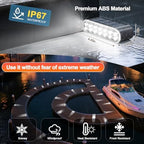 Solar Step Lights for Outside, 6-Pack Stair Light Outdoor Waterproof IP67, 14 LED Cool White Light Solar Powered Lighting for Steps, Stairs, Deck, Patio, Walkway, Front Porch Decor - Image 2