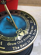 NauticalMart Personalized Grow Old Along w/Me Sundial Gift - 10 Inch Brass Sundial for Bride and Groom - Decorative Garden Sundial with Roman Numerals - Ideal for Weddings and Anniversaries - Image 2