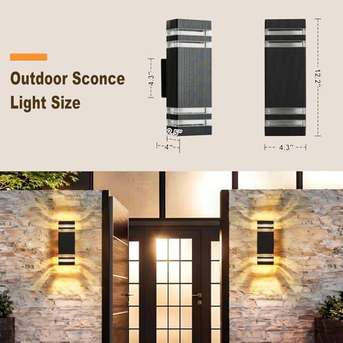 LMP LED Outdoor Wall Light, Aluminum IP65 Waterproof Porch Lights - Image 6