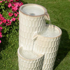 Ivory Ceramic Fountain - Elegance in Simplicity, No Lights - Image 4