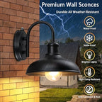 Dusk to Dawn Gooseneck Outdoor Light Fixtures, Farmhouse Barn Lights - Image 3