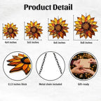 Sunflower Mosaic Style Acrylic Suncatcher - Image 2