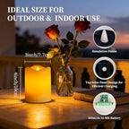Solar Candles Outdoor, 6 Pack Flameless Candles for Lanterns, 3" x 4" - Image 2