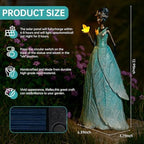 VChymm Solar Fairy Statue Collection Home Decoration 12.9 in - Leaf Angel Girls Resin Home Garden Decor for Outside or Inside Rustic Fairy Garden Outdoor Yard Figurines Gifts for Women - Image 6