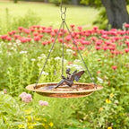 Good Directions Hanging Fired Copper Bird Bath with Fairy for Outside Backyard, Outdoor, Patio, Garden, Birdbath Gift for Bird Lovers Watchers, Large 18" Copper - Image 2