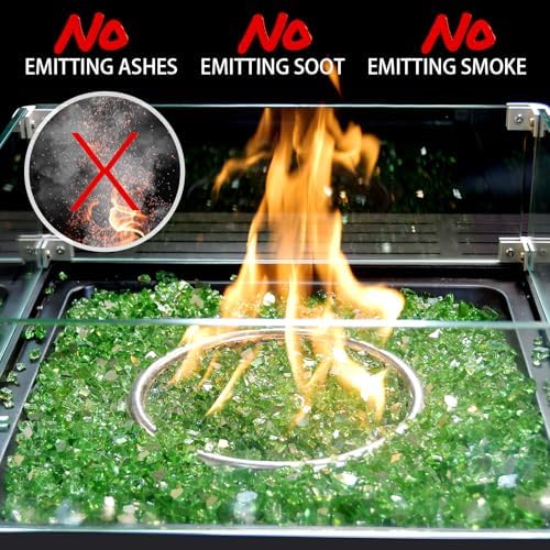 20 Pounds Fire Glass 1/4 Inch High Reflective Tempered Firepit Glass - Image 3