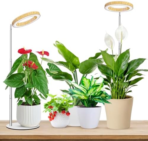 Aokrean Grow Light, Full Spectrum 6.3in Halo Plant Light for Indoor Growing by Aokrean