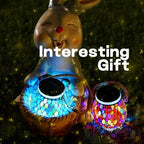 2 Pack Mosaic Blue & Red Solar Lanterns, Outdoor Glass Hanging Lights, Waterproof, Solar Table Lamps, Christmas Gifts for Women Mom Grandma, Night Lights, Decoration for Garden, Patio, Outdoor Decor - Image 5