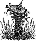 Sundial Garden Metal Wall Art Metal Signs Metal Outdoor Decor WallArt Decor Vintage Rustic Artwork Wall Sculpture Elegant Wall Decoration for Living Room Bedroom Office Stylish Interior Design (Black,16Inch) by Unknown