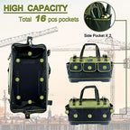 17in Tool Bag For Men Heavy Duty​ with Waterproof Molded Base, High Capacity Wide Mouth Tote, Construction Worker Electricians Tool Bags, Large Tool Bag Organizer for Men Women Tool Tote - Image 4