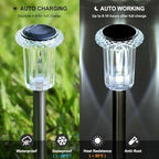 15 Pack Solar Pathway Lights Outdoor Waterproof, Cool White LED - Image 3