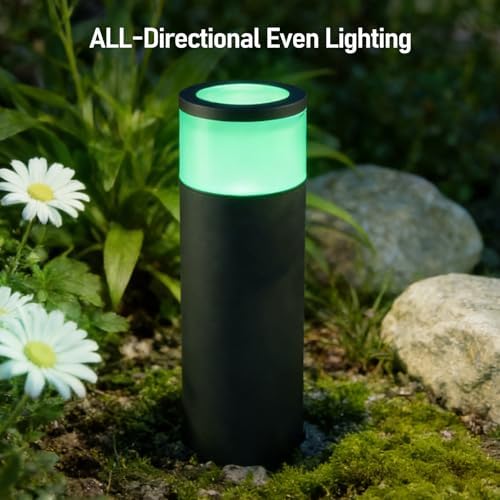 LEONLITE 4-Pack LED Landscape Bollard Path Lighting, RGB, 4.5W - Image 3