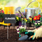 Colingmill 12 Sets Plant Labels Slate Plant Tags Garden Sign Marker Weatherproof Reusable Natural Slate Garden Sign Hanging Tag with Metal Stake and Pen for Outdoor Flower Vegetable(Rectangle) - Image 5