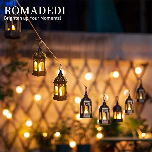 Romadedi 10-Pack Black Mini Lanterns for Centerpiece, 4.9 in - Image 3