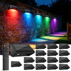 Fence Lights Solar Powered with Remote 16 Pack, IP65 Waterproof by Unknown