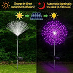 Tujoe 4 Pack Halloween Outdoor Decoration Solar Firework Lights,Purple - Image 4