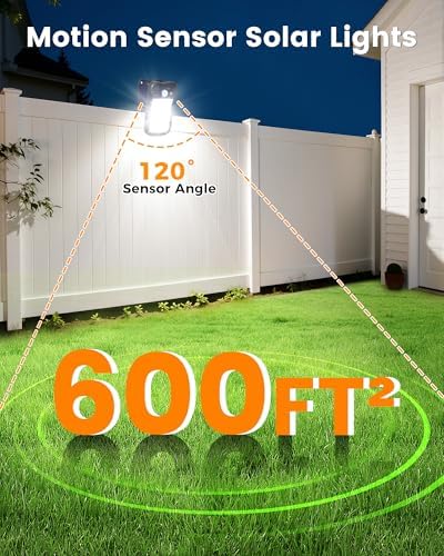 Clip-On Solar Lights Outdoor, Motion Sensor, 4 Pack, Black - Image 4