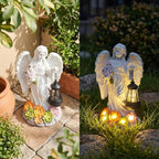 Solar Angel Statue Outdoor Fairy Garden Statues 9.4 inches Solar Garden Decor Garden for Outside Yard Art Patio Balcony Front Lawn Ornaments Gifts for Mom Grandma Women - Image 3