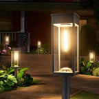 NEWMESSI Solar Garden Lights, 4 Pack, 3 Heights, Warm White, IP65 by NEWMESSI