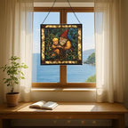 Gnome Mother Tending Her Child Stained Glass Suncatcher – Square Hanging Window Panel for Home, Garden, Nursery, Halloween, Christmas, Memorial Day – Whimsical Glass Art Gift for Gnome Lovers fsm36f - Image 6