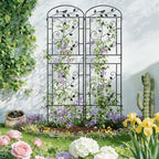 Garden Trellis for Climbing Plants, 4 Pack 71x20 in Metal Lattice Panel with Black Coating, Tall Climbing Support for Rose Vines Clematis Flowers Vegetables Fruits - Plant Trellis Outdoor - Image 3