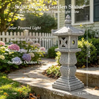 Resin Solar Pagoda Garden Statues for Yard and Garden Unique Zen Decor - Image 2