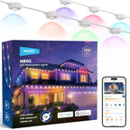 NEEWER 48ft Permanent Outdoor Lights for House Decor, Smart AI RGB IC CW Outside Eaves String Christmas Lighting, 30 LED Lights, App Control 50+ Scenes IP65 Waterproof, Compatible with Alexa, NR02 by Neewer