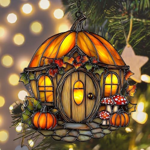 Pumpkin House Acrylic Suncatcher - Image 6