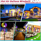 72 in Large Wind Spinners Outdoor, Solar Hot Air Balloon Wind Sculpture - Image 5