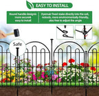 32 Pack Decorative Garden Fence, 17in x 34.6ft Arched No Dig Animal Barrier Fence for Dog Rabbit, Garden Edging Border, Rustproof Metal Ground Stake Border Fencing Panel for Outdoor Yard Patio Decor - Image 3