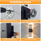 4 Pack Outdoor Wall Light with Dusk to Dawn Sensor, IP65 Waterproof Modern Exterior Lighting Fixtures, Up Down Black Porch Lights Outdoor for House, Garage, Patio - Image 6