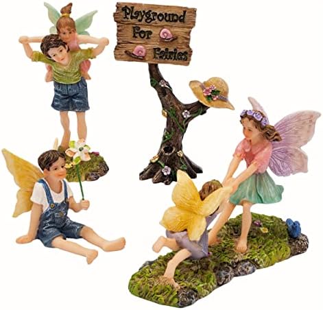PRETMANNS Fairies for Fairy Garden - 4 Piece Outdoor Figurine Set by Pretmanns