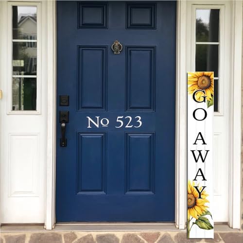 Go Away Porch Sign,Unwelcome Door Sign Door Sunflowers Seasonal Welcome Wooden Plaque Hanging Outdoor Farmhouse For Spring Summer Yard Standing Decorations 8x48inch - Image 6