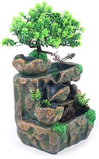 Indoor Water Fountain Mini Desktop Fountain Waterfall Small Rockery with LED Light for Home Office Bedroom Desk Decoration - Image 7
