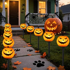 10.5FT Halloween Pumpkin Pathway Lights, 5PK LED Pumpkin Light Decor by LightupYourLife