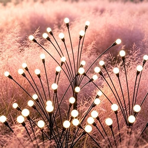 10 Packs Solar Garden Firefly Lights Outdoor by lights