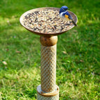 35.4"H Metal Bird Bath for Outside,Vintage Bird Bath,Garden Lawn Yard Decor - Image 2