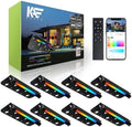 Kaqur 8 Pack 7 Inch 5W RGBCW Retaining Wall Lights, App & Remote Control by KAEKAQUR